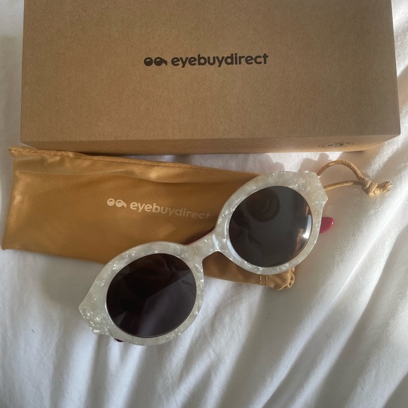 RETRO STYLE DARK RED and WHITE SUNGLASSES by EyeBuyDirect - Picture 4 of 7